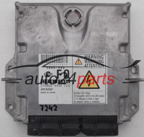 KOMPUTER STEROWNIK SILNIKA NISSAN XTRAIL 2.2 DCI 23710 ES65D, 23710ES65D, 275800-4456, 2758004456, 5800-445, 5800445 FQ - 