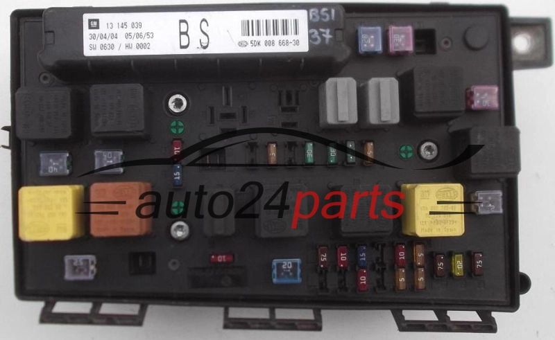 CAJA ELECTRICA DE FUSIBLES Y RELES OPEL ASTRA H ZAFIRA B GM 13 145 039 BS