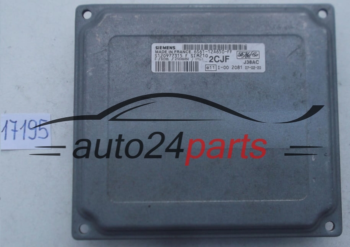 Μονάδα Ελέγχου Κινητήρα FORD FIESTA SIEMENS S120977315 F, S120977315F, FoMoCo 6S61-12A650-FF, 6S6112A650FF, 2CJF