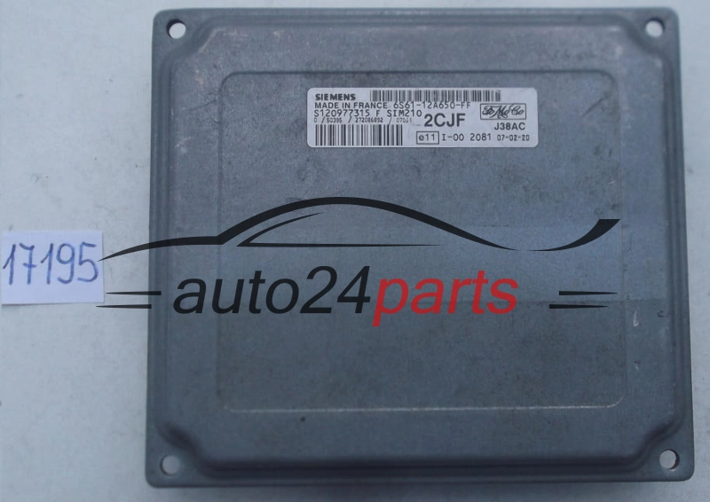 Μονάδα Ελέγχου Κινητήρα FORD FIESTA SIEMENS S120977315 F, S120977315F, FoMoCo 6S61-12A650-FF, 6S6112A650FF, 2CJF