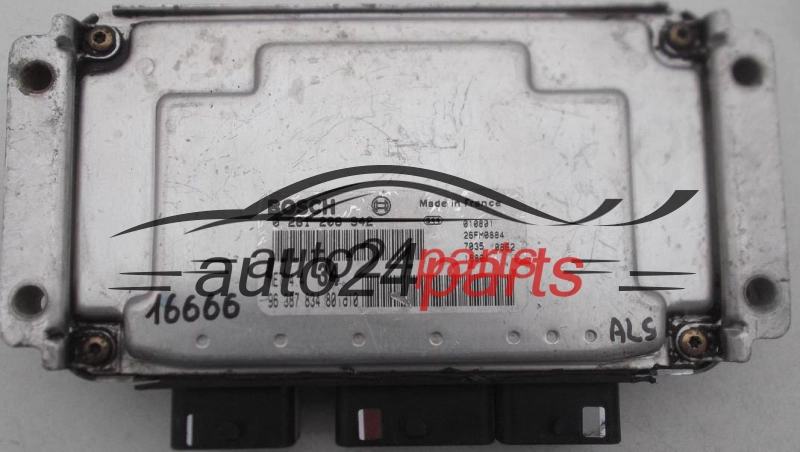 MOTORSTEUERGERÄT ECU STEUERGERÄT PEUGEOT 206 1.6 BOSCH 0 261 206 942, 0261206942, 96 387 834 80 id10, 9638783480 id10, ME7.4.4 34 