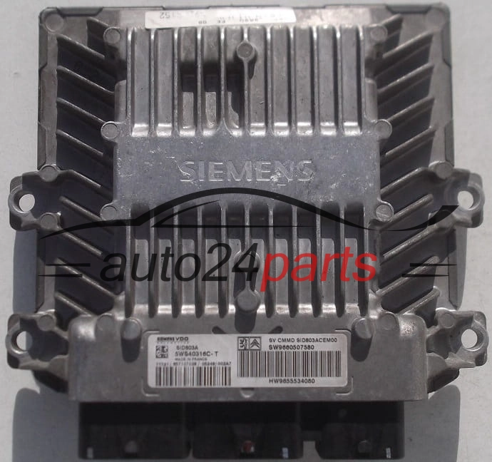 Μονάδα Ελέγχου Κινητήρα CITROEN PEUGEOT 2.0 HDI SIEMENS VDO 5WS40316C-T, 5WS40316CT, SW9660507580, HW9655534080, SID803A