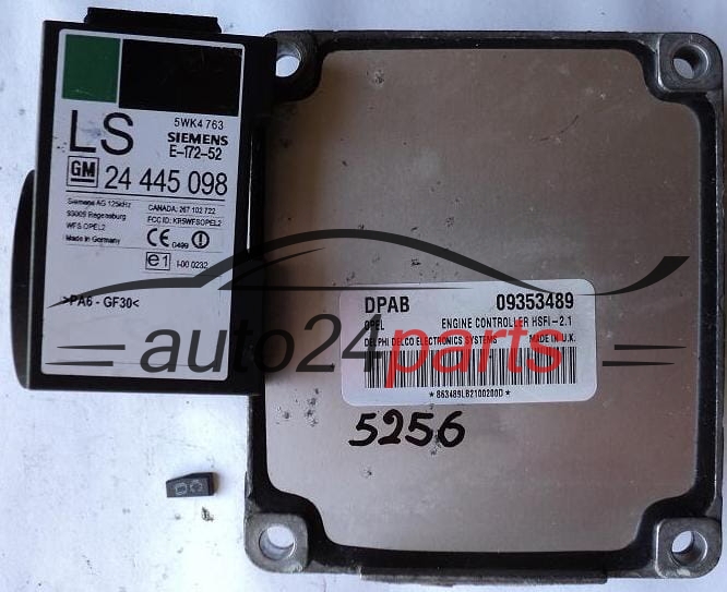 CALCULATEUR MOTEUR OPEL ASTRA ZAFIRA DELPHI DELCO 09353489 DPAB, 09353489DPAB, HSFI-2.1 