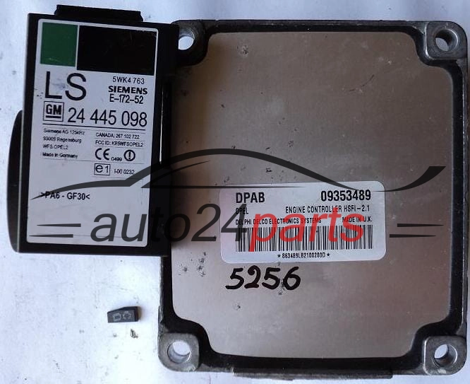 CALCULATEUR MOTEUR OPEL ASTRA ZAFIRA DELPHI DELCO 09353489 DPAB, 09353489DPAB, HSFI-2.1 