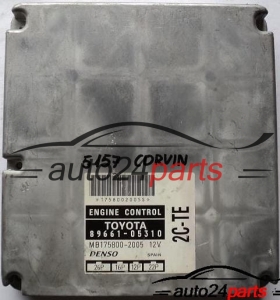 ECU CENTRALITA DE MOTOR TOYOTA AVENSIS 2.0 TD DENSO 1758002005, MB175800-2005, 8966105310, 89661-05310 2C-TE