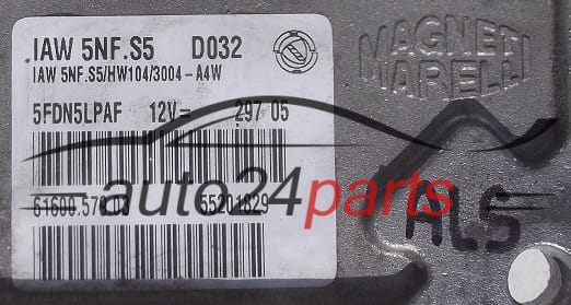 CENTRALINA MOTORE FIAT PANDA 1.2 MAGNETI MARELLI IAW 5NF.S5, 55201829, 61600.579.03