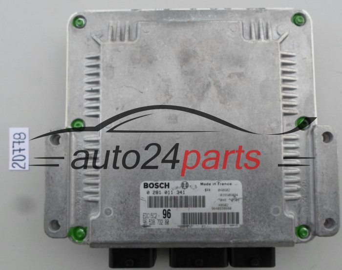 Μονάδα Ελέγχου Κινητήρα PEUGEOT 307 2.0 HDI BOSCH 0281011341, 0 281 011 341, 9653873280, 96 538 732 80, EDC15C2 96