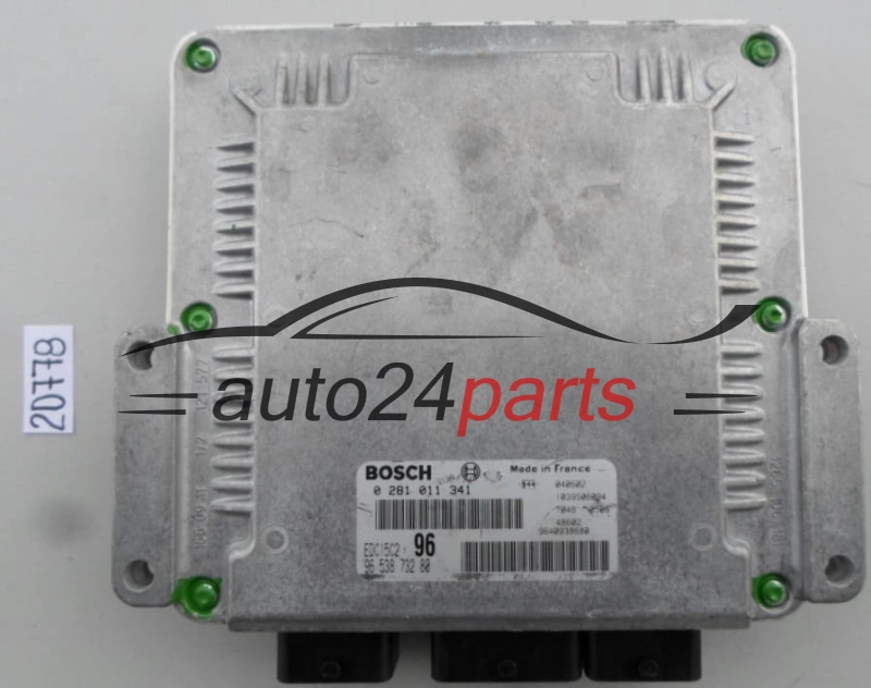 Μονάδα Ελέγχου Κινητήρα PEUGEOT 307 2.0 HDI BOSCH 0281011341, 0 281 011 341, 9653873280, 96 538 732 80, EDC15C2 96