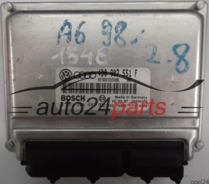 CALCULATEUR MOTEUR AUDI A4 A6 2.8 QUATTRO 4D0907551F, 4D0 907 551 F, BOSCH 0261204687, 0 261 204 687 MOTORSTEUERUNG D02 26SA4994 