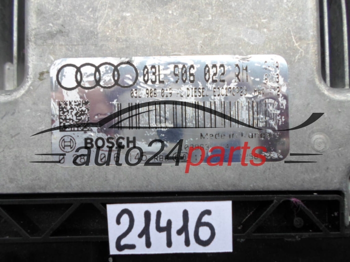 CALCULATEUR MOTEUR AUDI A4 2.0 TDI BOSCH 0 281 016145, 0281016145, 03L 906 022 RM, 03L906022RM, EDC17CP20