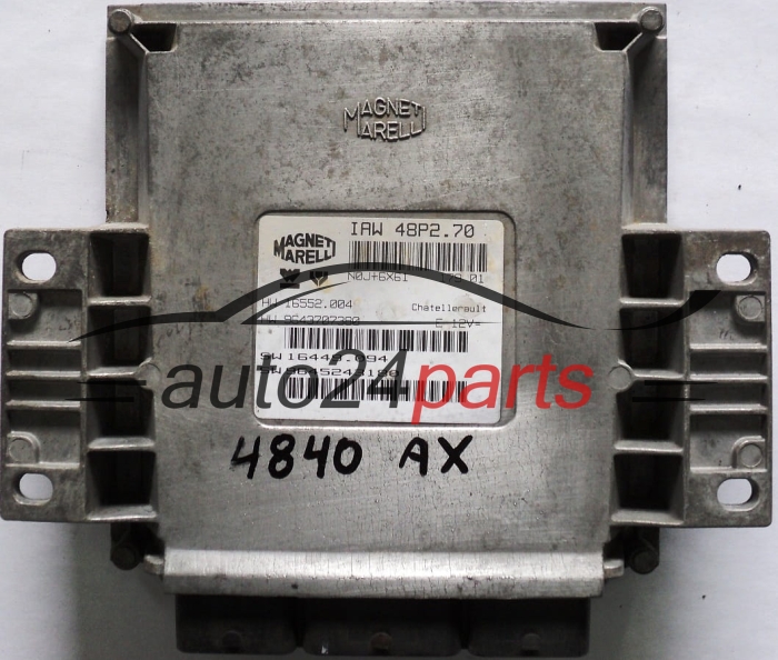 MOTORSTEUERGERÄT ECU STEUERGERAT PEUGEOT 206 1.1 9645243180 IAW48P270, IAW48P2.70, IAW 48P2.70, HW 9643707380, 16552004, 16552.004, SW 9645243180