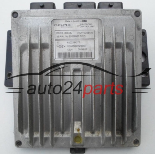 MOTORSTEUERGERÄT ECU STEUERGERÄT  RENAULT CLIO 1.5 DCI Delphi R0410C081A, 8200284277, HOM 8200129063