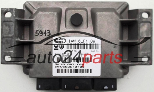 KOMPUTER STEROWNIK SILNIKA CITROEN PEUGEOT 2.0 IAW 6LP1.09, IAW6LP109, SW 16. 687.044, 16687044, SW 9652543780, HW 9650623180 - 