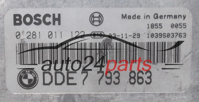 Μονάδα Ελέγχου Κινητήρα BMW E46 320 BOSCH 0 281 011 122