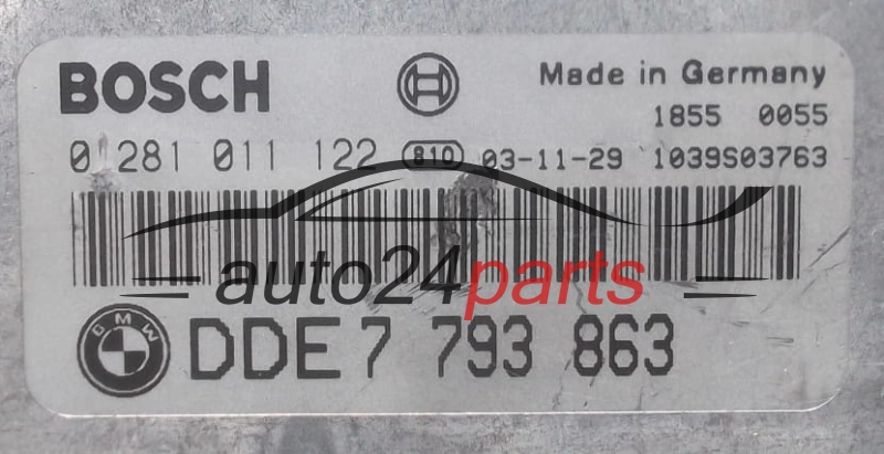 Μονάδα Ελέγχου Κινητήρα BMW E46 320 BOSCH 0 281 011 122