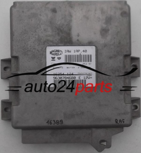 ECU CENTRALITA DE MOTOR PEUGEOT 106 1.4 MAGNETI MARELLI IAW 1AP.40, IAW1AP40, 16254.124, 16254124, 9630784680 E
