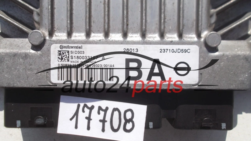 ECU CENTRALITA DE MOTOR NISSAN QASHQAI 1.5 DCI CONTINENTAL S180033107 A, S180033107A, 23710JD59C, SID303 BA