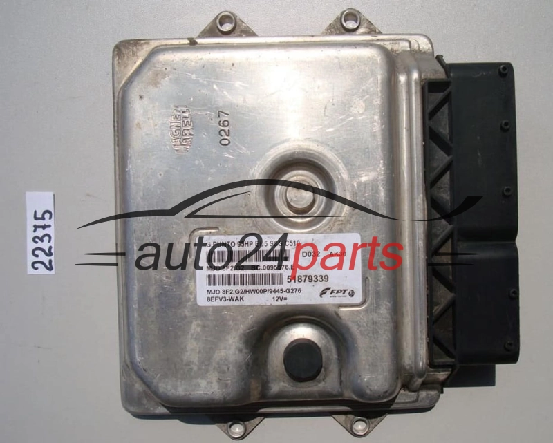 ECU ENGINE CONTROLLER FIAT PUNTO EVO 1.3 JTD MJD 8F2.G2, MJD8F2G2, 51879339, 95HP
