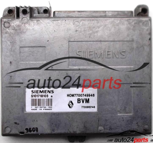 ECU CENTRALITA DE MOTOR RENAULT 19 1.4, SIEMENS S101718103B, S101718103 B , HOM7700749946, 7700749946 