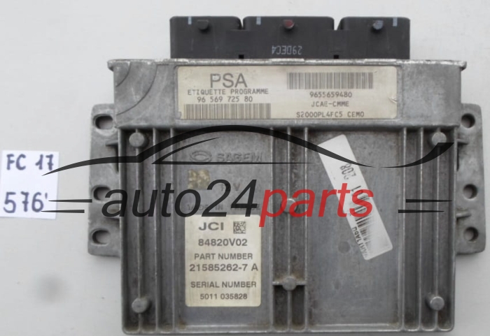 CENTRALITA DE MOTOR CITROEN PEUGEOT 21585262-7A, 215852627A, 9656972580, 9655659480