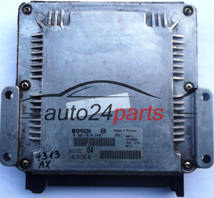 CALCULATEUR MOTEUR CITROEN XSARA PICASSO PEUGEOT 306 2.0 HDI BOSCH 0 281 010 249, 0281010249, 96 362 569 80, 9636256980