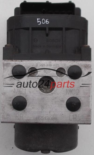 POMPE HYDRAULIQUE ET CALCULATEUR d'ABS ALFA ROMEO 156 BOSCH 0 265 216 401, 46513088