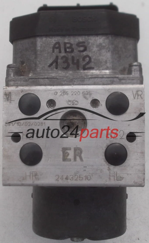 ABS PUMP OPEL ASTRA G ZAFIRA A BOSCH 0 265 220 636, 0265220636, 24432510 ER 0 273 004 592, 0273004592