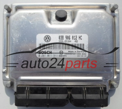Μονάδα Ελέγχου Κινητήρα SKODA OKTAVIA 1.9 TDI BOSCH 0 281 011 311,  038 906 012 HC