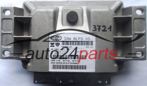ECU ENGINE CONTROLLER PEUGEOT 407 2.2 IAW6LP3.10, IAW 6LP3.10, IAW6LP310, HW 9651774180, 16575074, 16.575.074, SW 9656375680, 16679074, 16.679.074