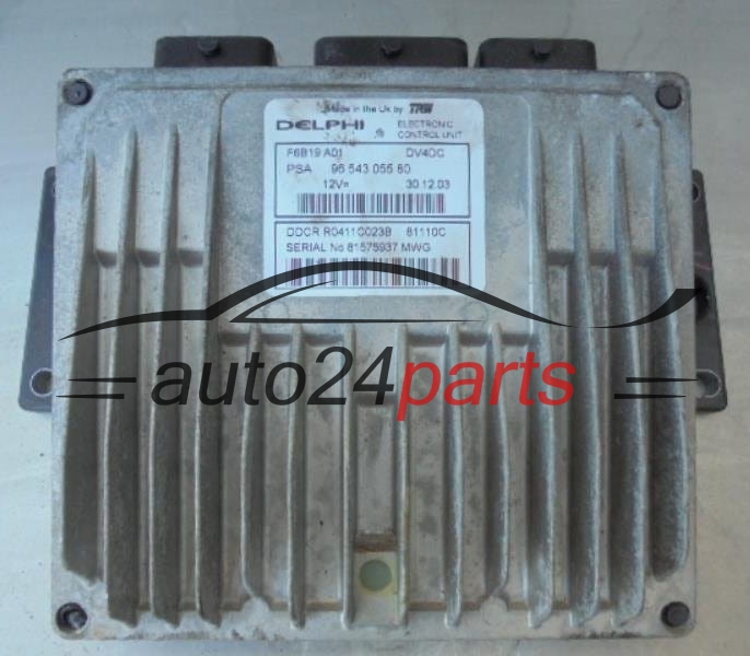ECU ENGINE CONTROLLER CITROEN C3 1.4 HDI Delphi R0411C023B, PSA 96 543 055 80