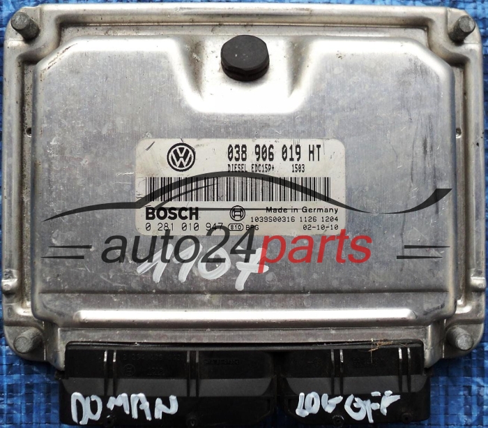 KOMPUTER STEROWNIK SILNIKA SEAT IBIZA 1.9 TDI 038906019HT, BOSCH 0281010947, 1039S00316