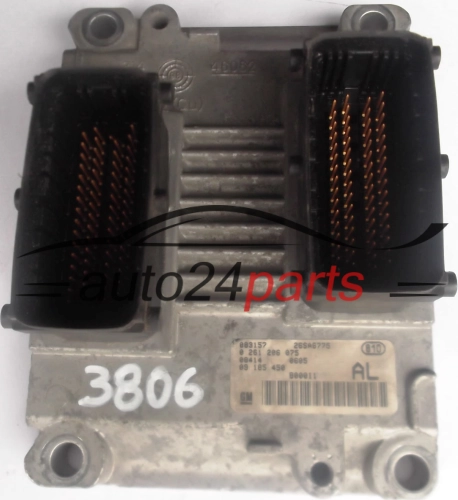 KOMPUTER STEROWNIK SILNIKA OPEL CORSA C 1.2 Z12XE BOSCH 0261206075, 0 261 206 075, AL 09185450 9164475 6237081 - 