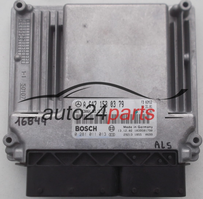 Μονάδα Ελέγχου Κινητήρα MERCEDES E270 BOSCH 0 281 011 013, 0281011013, A 647 153 03 79, A6471530379