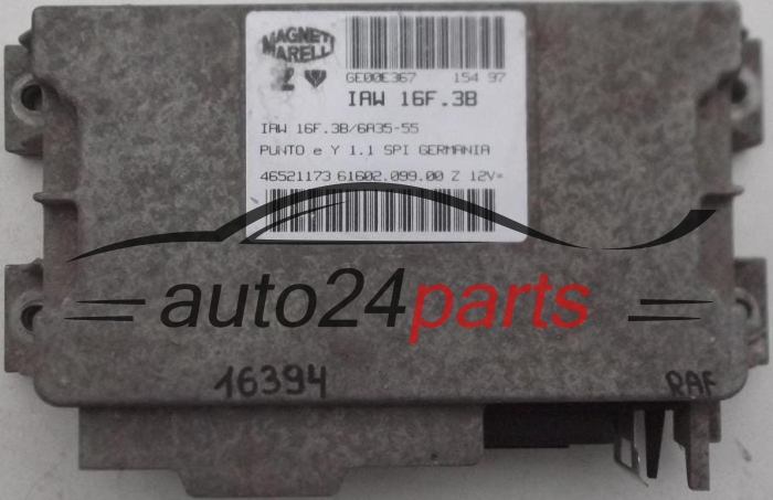 ECU CENTRALITA DE MOTOR FIAT PUNTO 1.1 MAGNETI MARELLI IAW 16F.3B, IAW16F3B, 46521173, 61602.099.00, 6160209900