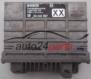 STEROWNIK SKRZYNI AUTOMATYCZNEJ OPEL OMEGA A BOSCH 0 260 002 139, 0260002139, GM 90 015 387 XX, 90015387XX - 15383