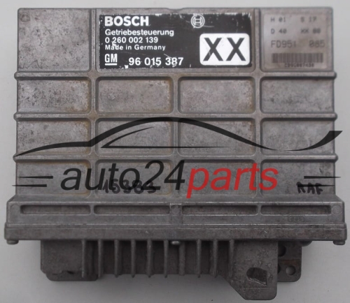 STEROWNIK SKRZYNI AUTOMATYCZNEJ OPEL OMEGA A BOSCH 0 260 002 139, 0260002139, GM 90 015 387 XX, 90015387XX