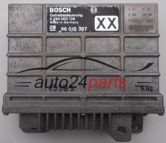STEROWNIK SKRZYNI AUTOMATYCZNEJ OPEL OMEGA A BOSCH 0 260 002 139, 0260002139, GM 90 015 387 XX, 90015387XX