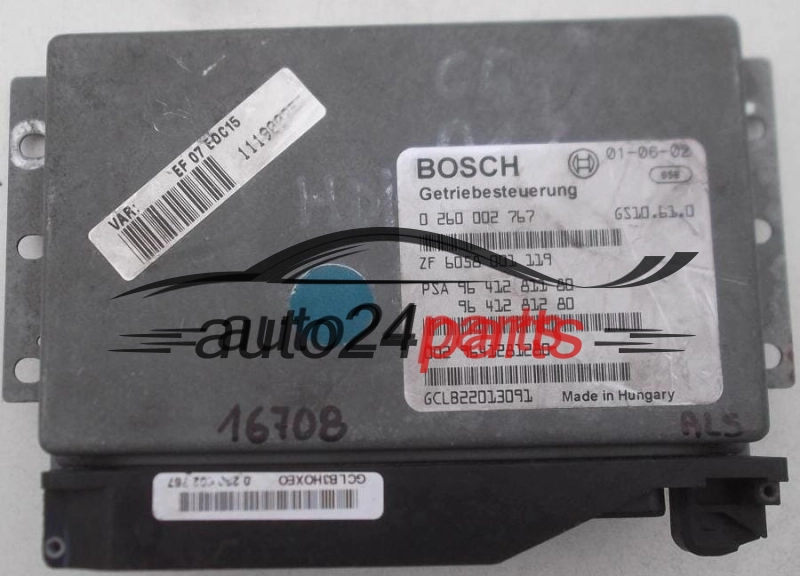 GETRIEBESTEUERGERÄT GETRIBESTEUERUNG CITROEN C5 2.2 HDI BOSCH 0 260 002 767