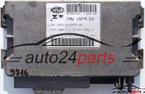 ECU CENTRALITA DE MOTOR FIAT SEICENTO 1.1, IAW 16FM.E6, IAW16FME6, 61602.097.03, 6160209703, 46555916