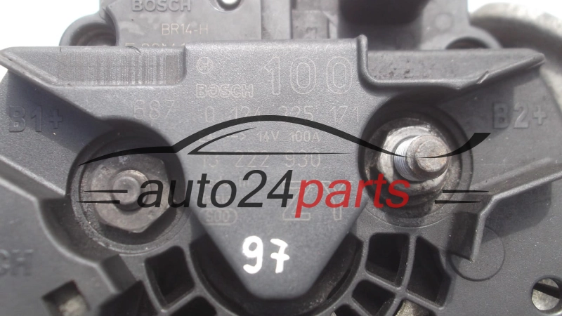 ALTERNATOR 1.4 OPEL ASTRA CORSA COMBO MERIVA 13222930 ZY GM 93190138, 6204265 0124325171 ZY, 100A