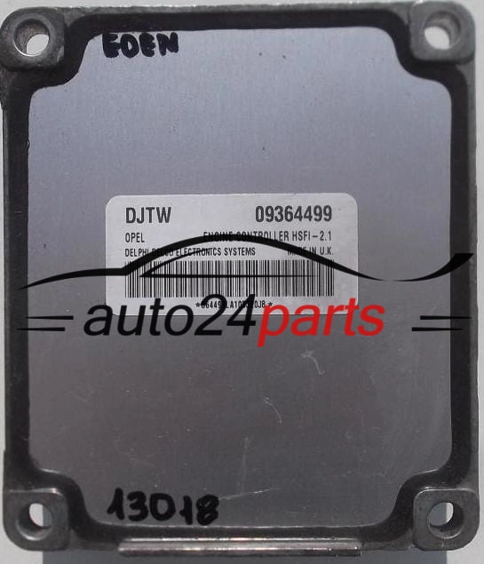 ECU ENGINE CONTROLLER OPEL ASTRA CORSA ZAFIRA DELPHI DELCO 09364499 DJTW, 09364499DJTW, HSFI-2.1