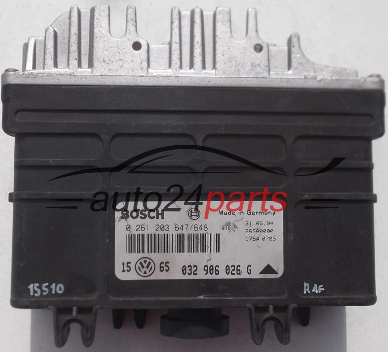 KOMPUTER STEROWNIK SILNIKA VW VOLKSWAGEN GOLF 1.6 BOSCH 0 261 203 647/648, 0261203647, 032 906 026 G, 032906026G