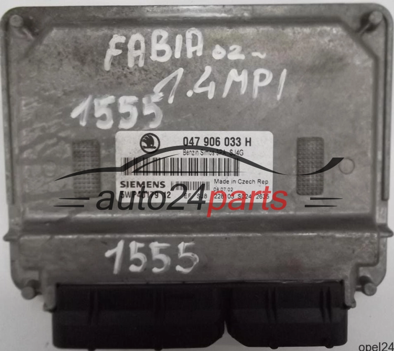 MOTORSTEUERGERÄT ECU STEUERGERÄT SKODA FABIA 1.4 MPI AQW  047906033H, SIEMENS 5WP40179