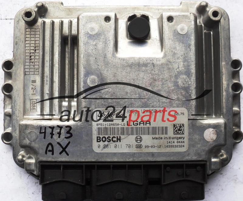 Μονάδα Ελέγχου Κινητήρα FORD FOCUS 1.6 TDCI BOSCH 0 281 011 701, 0281011701, 8M5112A650LG, 8M51-12A650-LG