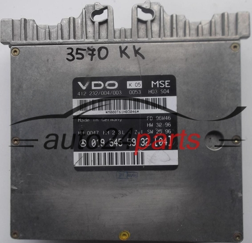 ECU ENGINE CONTROLLER MERCEDES W210 E230 0195455932, 019 545 59 32, A0195455932, 412.232/004/003, 412232004003