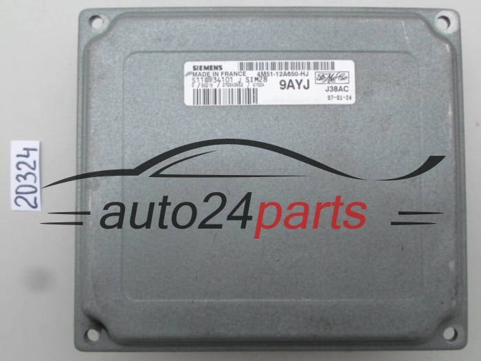 KOMPUTER STEROWNIK SILNIKA FORD FIESTA 1.6 4M51-12A650-HJ, 4M5112A650HJ, S118934101 J, S118934101J, SIM28