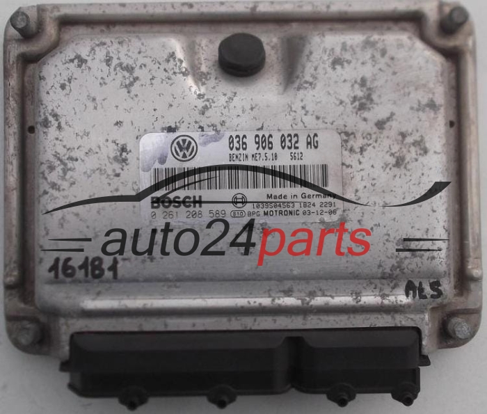 Μονάδα Ελέγχου Κινητήρα VW VOLKSWAGEN GOLF 1.4 BLA 036906032AG, 036 906 032 AG, BOSCH 0261208589, 0 261 208 589 BENZIN ME7.5.10 5612