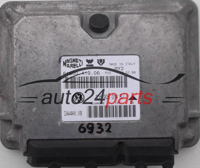 CENTRALINA DO MOTORE VW VOLKSWAGEN LUPO 1.4, 61600.419.06, 6160041906, 036 906 014 BJ, 036906014BJ, IAX4AV.V8, MY2