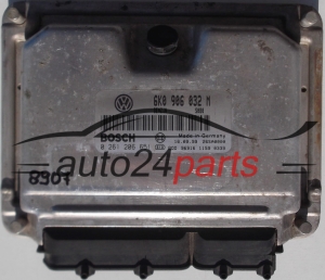 KOMPUTER STEROWNIK SILNIKA SEAT, VW VOLKSWAGEN CADDY 1.4, BOSCH 0 261 206 651, 0261206651, 6K0 906 032 M, 6K0906032M -