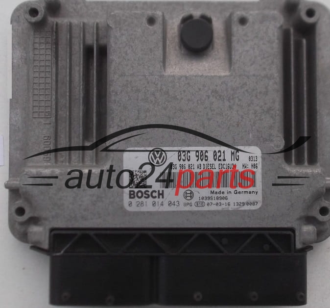 ΜΟΝΑΔΑ ΕΛΕΓΧΟΥ ΚΙΝΗΤΗΡΑ VW VOLKSWAGEN TOURAN 1.9 TDI 03G906021MG, 03G 906 021 MG, 03G906021AB, BOSCH 0281014043, 0 281 014 043, DIESEL EDC16U34